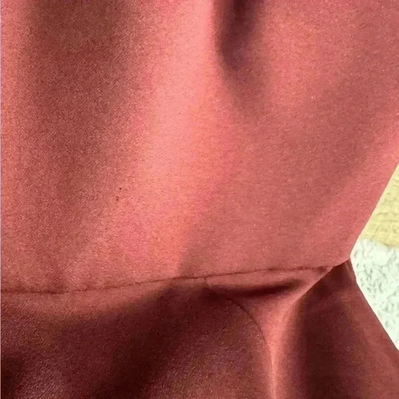 Amsale Eden Dress Size 6 In Ruby (Burgundy Red Shade) Bridesmaid BHLDN Maxi - Picture 13 of 13